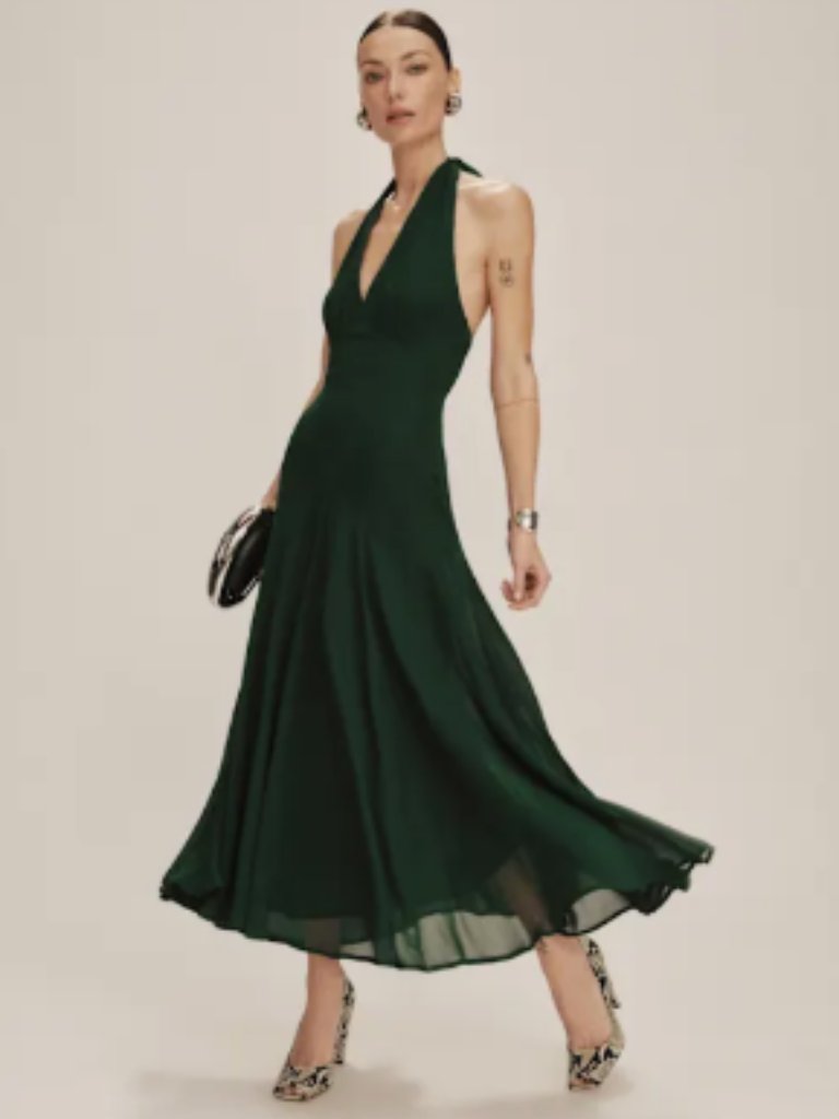 Reformation Briony Dress Green - Size 2